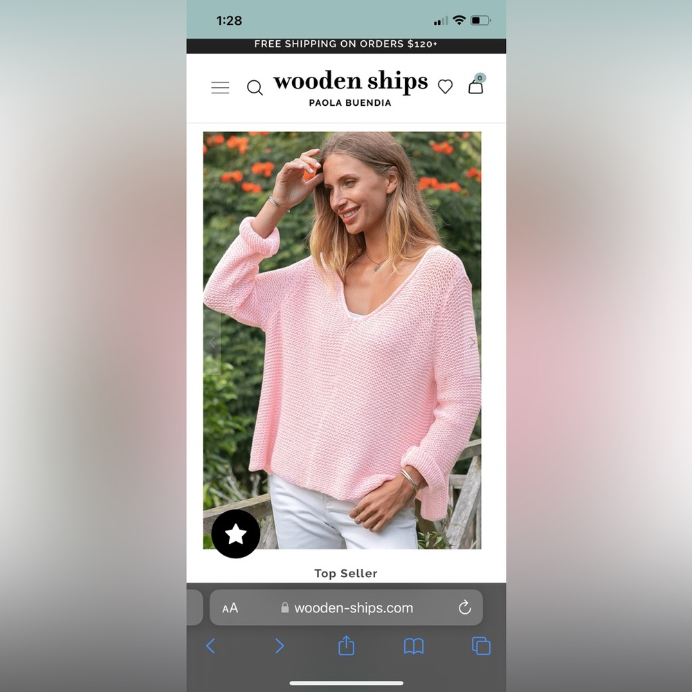 Wooden Ships Maui V Cotton Sweater